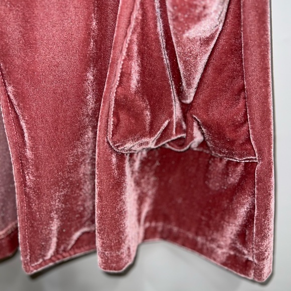Women's Velvet Open Front Cardigan Sweater - Pink - Picture 7 of 13